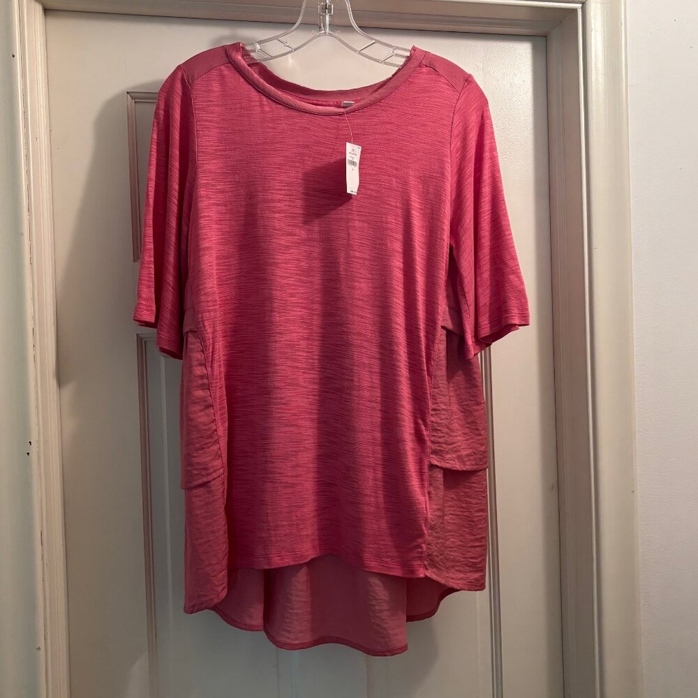 NWT Gap Ruffle, Flutter sleeve, Top Pink Size Small